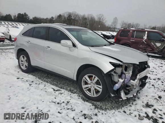 2015 Acura RDX Tech Pkg with VIN 5J8TB3H5XFL016725, listed as a Copart auction lot 45729185 with 189,419 mi miles and Salvage Title. Bid and sale history available at carsss.com. Image 4.
