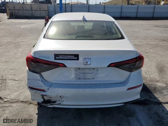 2022 Honda Civic Sedan EX with VIN JHMFE1F72NX000939, listed as a Copart auction lot 52257285 with 37,273 mi miles and Salvage Title. Bid and sale history available at carsss.com. Image 6.