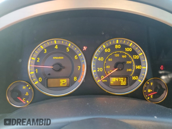 2006 Infiniti FX Options with VIN JNRBS08W66X400740, listed as a Copart auction lot 78511434 with 184,701 mi miles and Salvage title. Bid and sale history available at DreamBid. Image 9.
