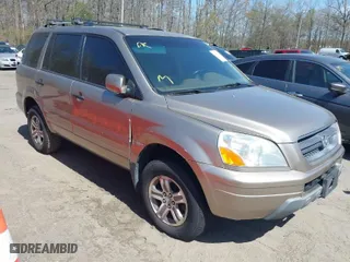2003 Honda Pilot EX with VIN 2HKYF18613H527391, listed as a IAAI auction lot 41973453 with 253,652 mi miles. Bid and sale history available at carsss.com. Image 1.