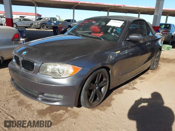 2008 BMW 1 Series 128i with VIN WBAUN13538VH80185, listed as a IAAI auction lot 41381953 with Not Provided miles and . Bid and sale history available at DreamBid. Image 2.