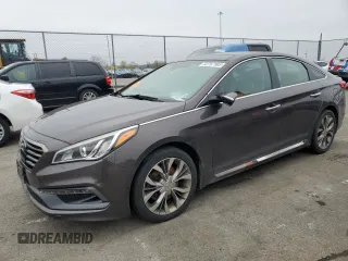 2015 Hyundai Sonata Sport with VIN 5NPE34AB7FH224737, listed as a Copart auction lot 52767905 with 117,005 mi miles and Salvage Title. Bid and sale history available at carsss.com. Image 1.