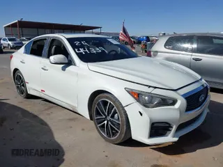 2017 Infiniti Q50 2.0t with VIN JN1CV7AR8HM680189, listed as a IAAI auction lot 41430923 with 84,341 mi miles. Bid and sale history available at carsss.com. Image 1.