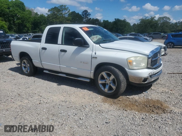 2008 Dodge 1500 SLT with VIN 1D7HA182X8S570864, listed as a Copart auction lot 56417825 with 201,126 mi miles and Salvage title. Bid and sale history available at DreamBid. Image 4.