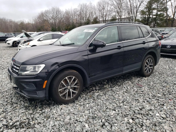 2019 Volkswagen Tiguan SE with VIN 3VV2B7AXXKM068394, listed as a Copart auction lot 51065775 with 87,183 mi miles and Salvage Title. Bid and sale history available at carsss.com. Image 1.