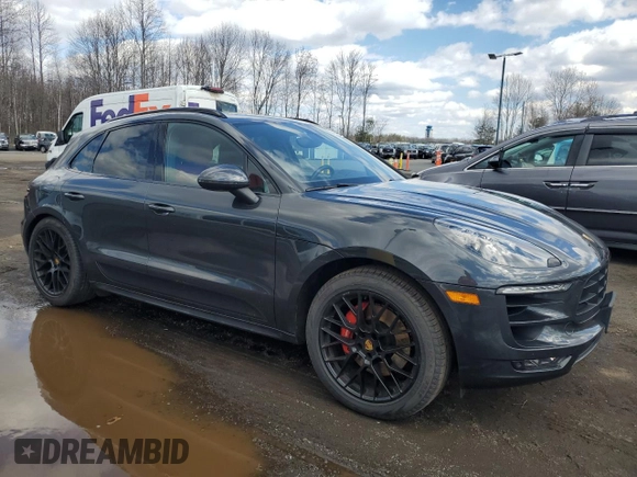 2018 Porsche Macan GTS with VIN WP1AG2A55JLB63859, listed as a Copart auction lot 50305015 with 36,877 mi miles and Salvage Title. Bid and sale history available at DreamBid. Image 4.