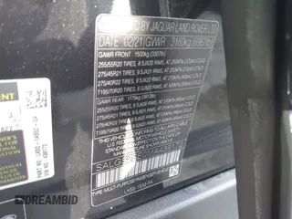2021 Land Rover Range Rover P525 Westminster z VIN SALGS2SE0MA439172, wystawiony jako IAAI lot #42186748 z przebiegiem 22 326 mil mil oraz . Historia ofert i sprzedaży dostępna na DreamBid. Obrazek 9.