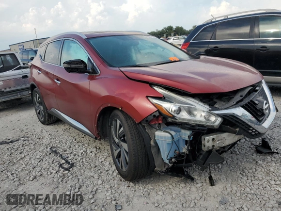 2016 Nissan Murano Platinum with VIN 5N1AZ2MH4GN153205, listed as a Copart auction lot 69627624 with Not provided miles and Salvage title. Bid and sale history available at DreamBid. Image 4.
