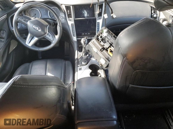 2018 Infiniti Q60 Luxe with VIN JN1EV7EL2JM390826, listed as a Copart auction lot 52806915 with 99,400 mi miles and Salvage title. Bid and sale history available at DreamBid. Image 8.