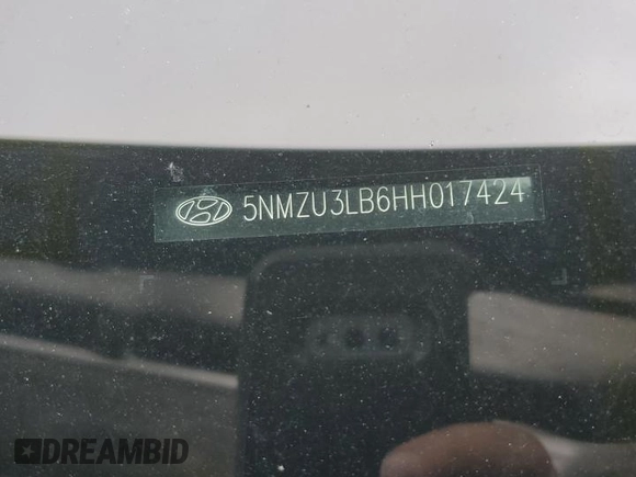 2017 Hyundai Santa Fe 2.4L с VIN 5NMZU3LB6HH017424, выставлен на аукционе Copart как лот 59418475 с пробегом 117 262 миль миль и Списание • Salvage title. История ставок и продаж доступна на DreamBid. Изображение 13.