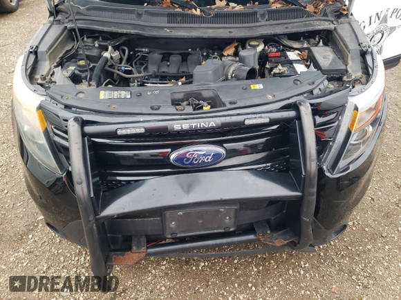2015 Ford Utility Police Interceptor with VIN 1FM5K8AR5FGA41635, listed as a Copart auction lot 77618234 with 0 mi miles and Salvage Title. Bid and sale history available at carsss.com. Image 11.
