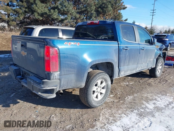 2020 Chevrolet Colorado 4WD Work Truck with VIN 1GCGTBEN6L1137562, listed as a IAAI auction lot 41377439 with 43,124 mi miles and . Bid and sale history available at DreamBid. Image 4.