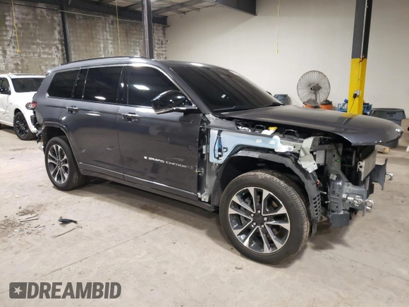 2021 Jeep Grand Cherokee Overland with VIN 1C4RJKDG3M8188009, listed as a Copart auction lot 65584584 with 39,438 mi miles and Salvage title. Bid and sale history available at DreamBid. Image 4.