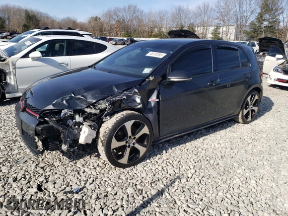 2016 Volkswagen Golf GTI S with VIN 3VW5T7AU5GM050341, listed as a Copart auction lot 48791595 with 157,442 mi miles and Salvage Title. Bid and sale history available at carsss.com. Image 1.