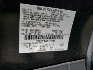 2016 Ford Taurus Limited with VIN 1FAHP2F82GG111485, listed as a Copart auction lot 50736735 with 135,618 mi miles and Salvage Title. Bid and sale history available at DreamBid. Image 12.