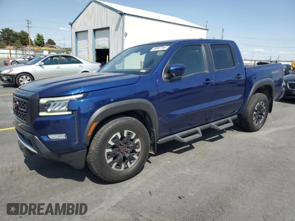 2022 Nissan Frontier Pro-X with VIN 1N6ED1EJ5NN610792, listed as a Copart auction lot 59897795 with 51,214 mi miles and Salvage title. Bid and sale history available at DreamBid. Image 1.