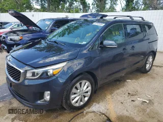 2015 Kia Sedona SX with VIN KNDMC5C14F6025113, listed as a Copart auction lot 53763484 with 91,406 mi miles and Salvage Title. Bid and sale history available at carsss.com. Image 1.