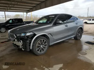 2025 BMW X6 xDrive40i with VIN 5UX33EX07S9X16169, listed as a Copart auction lot 47697065 with 17,365 mi miles and Clean Title. Bid and sale history available at carsss.com. Image 1.