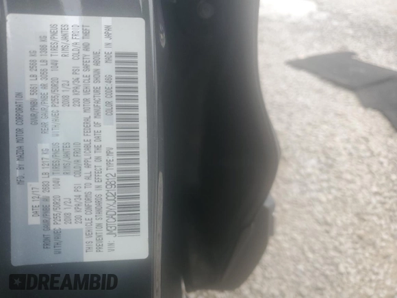 2018 Mazda CX-9 Grand Touring with VIN JM3TCADYXJ0219812, listed as a Copart auction lot 55232555 with 78,388 mi miles and Salvage title. Bid and sale history available at DreamBid. Image 14.