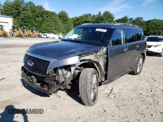 2017 Infiniti QX80 with VIN JN8AZ2NC3H9432070, listed as a Copart auction lot 60469744 with 52,173 mi miles and Salvage Title. Bid and sale history available at carsss.com. Image 1.