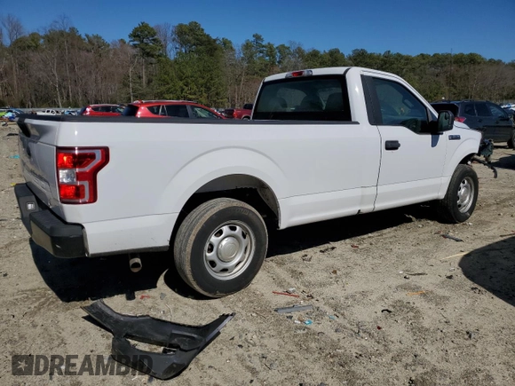 2020 Ford F-150 XL with VIN 1FTMF1CB7LKE33505, listed as a Copart auction lot 48828665 with 100,996 mi miles and Salvage Title. Bid and sale history available at carsss.com. Image 3.
