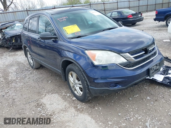 2010 Honda CR-V EX with VIN 5J6RE4H57AL100171, listed as a IAAI auction lot 42011419 with 194,989 mi miles. Bid and sale history available at carsss.com. Image 1.