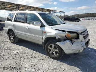 2007 Honda Pilot EX-L with VIN 5FNYF18517B009082, listed as a Copart auction lot 46277405 with 133,530 mi miles and Salvage Title. Bid and sale history available at carsss.com. Image 4.