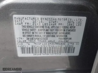 2019 Nissan Sentra SR with VIN 3N1AB7AP8KY279972, listed as a IAAI auction lot 41567353 with 60,652 mi miles. Bid and sale history available at carsss.com. Image 9.