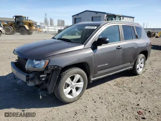 2014 Jeep Compass Sport with VIN 1C4NJDBB3ED757029, listed as a Copart auction lot 52460225 with 127,814 mi miles and Salvage Title. Bid and sale history available at carsss.com. Image 1.
