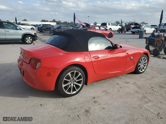2006 BMW Z4 3.0i with VIN 4USBU33516LW68185, listed as a Copart auction lot 47861805 with 78,276 mi miles and Clean Title. Bid and sale history available at carsss.com. Image 3.
