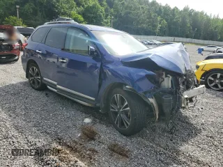 2018 Nissan Pathfinder Platinum z VIN 5N1DR2MN8JC669962, wystawiony jako Copart lot #56760475 z przebiegiem Nie podano mil oraz Szkoda całkowita • Salvage title. Historia ofert i sprzedaży dostępna na DreamBid. Obrazek 4.