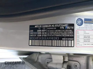 2014 Mercedes-Benz E 350 Sport with VIN WDDHF5KB0EA998283, listed as a IAAI auction lot 42743479 with 101,900 mi miles and . Bid and sale history available at DreamBid. Image 9.