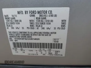 2016 Ford Explorer Limited with VIN 1FM5K8F82GGB14820, listed as a IAAI auction lot 41898830 with 72,282 mi miles. Bid and sale history available at carsss.com. Image 9.