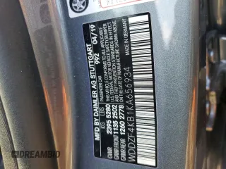 2019 Mercedes-Benz E 300 с VIN WDDZF4KB1KA656934, выставлен на аукционе Copart как лот 54543455 с пробегом Не указан миль и Списание • Salvage title. История ставок и продаж доступна на DreamBid. Изображение 12.