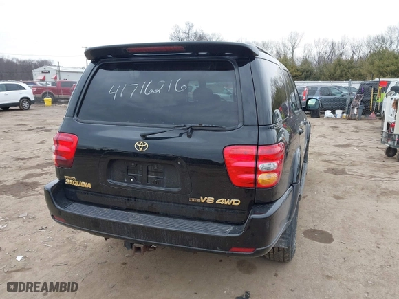 2003 Toyota Sequoia Limited with VIN 5TDBT48A23S164548, listed as a IAAI auction lot 41716216 with 224,658 mi miles. Bid and sale history available at carsss.com. Image 4.