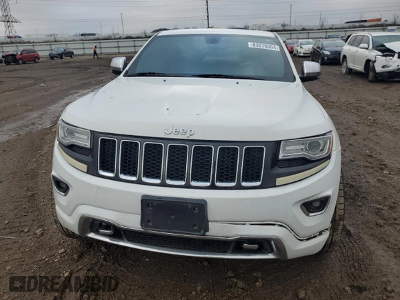 2014 Jeep Grand Cherokee Overland with VIN 1C4RJFCG7EC572298, listed as a Copart auction lot 83970004 with 104,861 mi miles and Salvage Title. Bid and sale history available at DreamBid. Image 5.