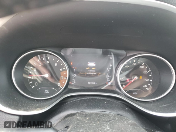 2019 Jeep Compass Altitude with VIN 3C4NJCBB4KT618673, listed as a Copart auction lot 51801955 with 104,784 mi miles and Salvage title. Bid and sale history available at DreamBid. Image 9.