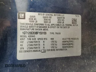 2011 GMC Sierra 2500HD SLE z VIN 1GT120C83BF159109, wystawiony jako Copart lot #51218225 z przebiegiem 259 160 mil mil oraz Szkoda całkowita • Salvage title. Historia ofert i sprzedaży dostępna na DreamBid. Obrazek 12.