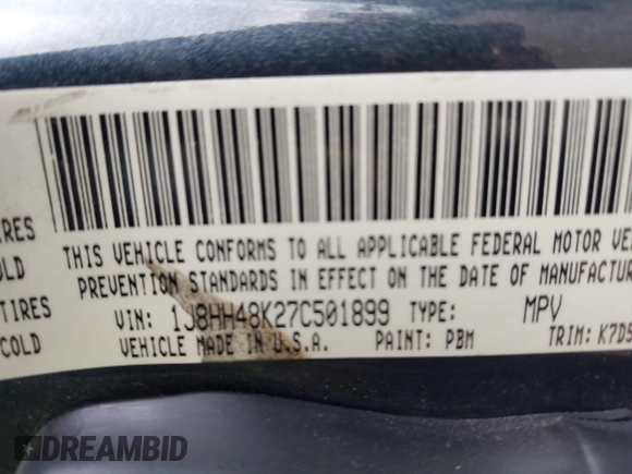 2007 Jeep Commander Sport с VIN 1J8HH48K27C501899, выставлен на аукционе IAAI как лот 42204806 с пробегом 154 919 миль миль и . История ставок и продаж доступна на DreamBid. Изображение 9.