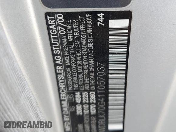 2001 Mercedes-Benz CLK 320/430 z VIN WDBLK70G41T057037, wystawiony jako Copart lot #81661884 z przebiegiem 63 580 mil mil oraz Szkody całkowita. Historia ofert i sprzedaży dostępna na DreamBid. Obrazek 12.