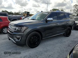 2020 Ford Expedition Platinum with VIN 1FMJU1LT2LEA61180, listed as a Copart auction lot 56581695 with 62,879 mi miles and Salvage title. Bid and sale history available at DreamBid. Image 1.