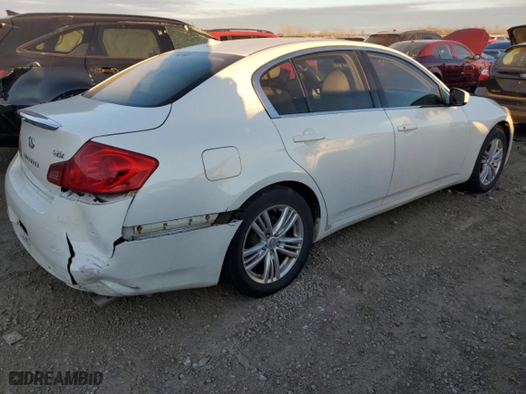 2011 Infiniti G25 Sedan x with VIN JN1DV6AR5BM650041, listed as a Copart auction lot 83795004 with 151,927 mi miles and Salvage Title. Bid and sale history available at carsss.com. Image 3.