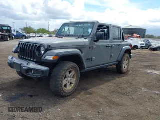 2021 Jeep Wrangler Unlimited Willys with VIN 1C4HJXDGXMW763324, listed as a IAAI auction lot 41643296 with 22,599 mi miles and . Bid and sale history available at DreamBid. Image 17.