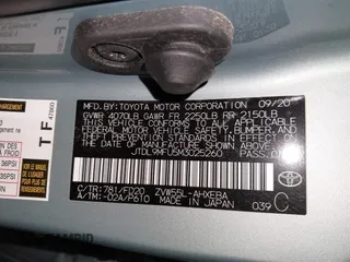 2021 Toyota Prius LE with VIN JTDL9MFU5M3025260, listed as a IAAI auction lot 41374329 with Not provided miles and . Bid and sale history available at DreamBid. Image 9.