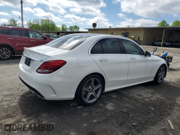 2017 Mercedes-Benz C 300 with VIN 55SWF4KB2HU226485, listed as a Copart auction lot 55952755 with 62,589 mi miles and Salvage title. Bid and sale history available at DreamBid. Image 3.