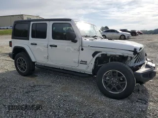 2021 Jeep Wrangler Unlimited Sport S with VIN 1C4HJXDG0MW766863, listed as a Copart auction lot 52681455 with 53,693 mi miles and Salvage title. Bid and sale history available at DreamBid. Image 4.