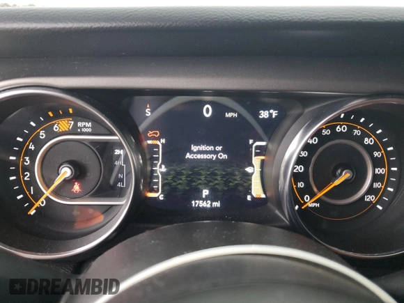 2023 Jeep Wrangler Sport S with VIN 1C4HJXDN3PW522353, listed as a Copart auction lot 86645234 with 17,562 mi miles and Salvage Title. Bid and sale history available at DreamBid. Image 9.