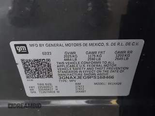 2023 Chevrolet Equinox LT с VIN 3GNAXJEG9PS168466, выставлен на аукционе IAAI как лот 42468270 с пробегом 80 032 миль миль и . История ставок и продаж доступна на DreamBid. Изображение 9.