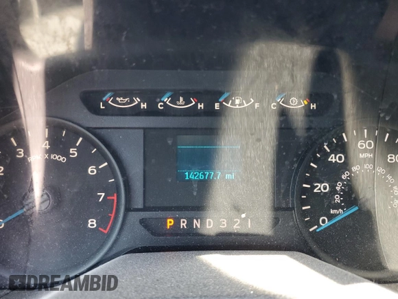 2016 Ford F-150 XL with VIN 1FTMF1C84GKD38765, listed as a Copart auction lot 57071445 with 142,677 mi miles and Salvage title. Bid and sale history available at DreamBid. Image 9.