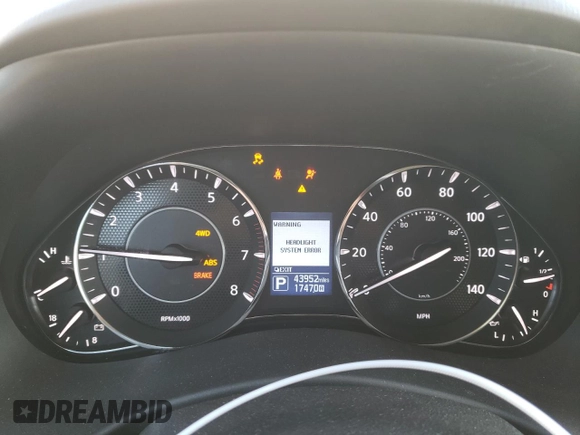 2019 Nissan Armada Platinum with VIN JN8AY2NE9K9758483, listed as a Copart auction lot 42636495 with 43,952 mi miles and Salvage Title. Bid and sale history available at carsss.com. Image 9.